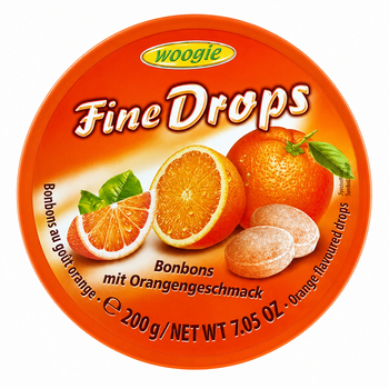 Льодяники Woogie Fine Drops апельсин 200 г