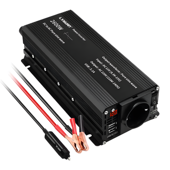 Інвертор Lvyuan 1300w/2600w 12-220v pure sine чистий синус, перетворювач напруги 12в 220в