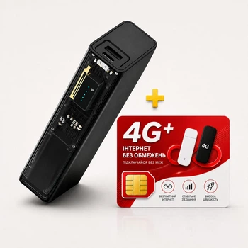 Карманный 4G LTE роутер M27 с аккумулятором 8000 мА·ч и функцией PowerBank + симкарта Водафон