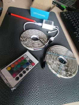 Комплект багатобарвної LED підсвітки днища автомобіля RGB 16 кольорів з пультом ДУ — 2х135 см та 2х115 см, герметична