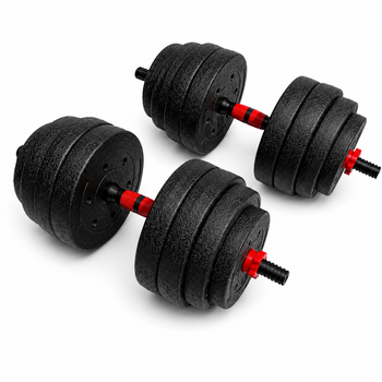 Гантели композитные Champion X-venum 2шт 55см 18.5 кг Черно-Красный