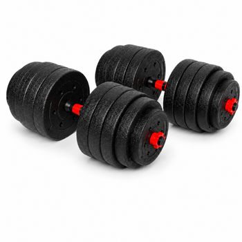 Гантели композитные Champion X-venum 2шт 55см 23.5 кг Черно-Красный
