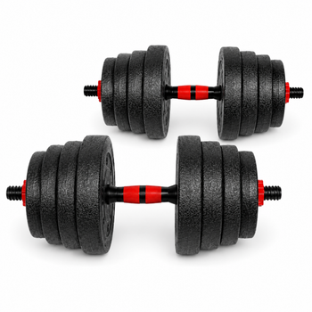 Гантели композитные Champion X-venum 2шт 51см 15.5 кг Черно-Красный