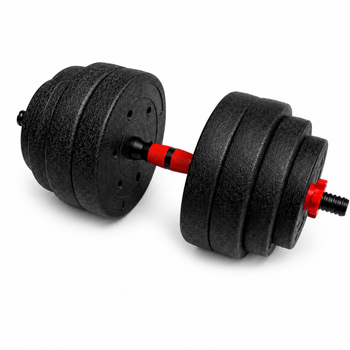 Гантели композитные Champion X-venum 1шт 55см 18.5 кг Черно-Красный