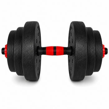 Гантели композитные Champion X-venum 1шт 40см 10.5 кг Черно-Красный