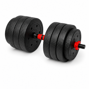 Гантели композитные Champion X-venum 1шт 55см 20.5 кг Черно-Красный