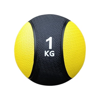 Медбол двухцветный с отскоком 1 кг Black/Yellow 36974796