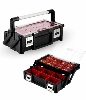 Ящик-органайзер Keter Cantilever Organizer 18" с 18 съемными контейнерами и двухуровневым открыванием
