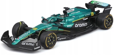 Автомодель Bburago Aston Martin AMR25 18 L.Stroll 1:43 38251 Чорно-бірюзова (4893993020133)