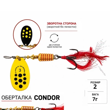 Блесна вертушкаа CONDOR FISHING Totem №2 7гр Цвет B121 (5128T_7_B121)