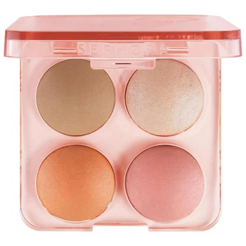 Палетка для обличчя Sephora Collection Colorful Face Bronzer Blush Highlighter Palette 01 (хайлайтер бронзер рум'яна) 10g