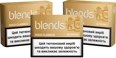 Мініблок стіків для нагрівання тютюну Blends Gold Classics x 3 пачки (7622100426066_n)