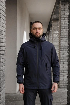 Чоловіча куртка Softshell демісезона без флісу водостійка Easy Intruder 4XL Темно синя