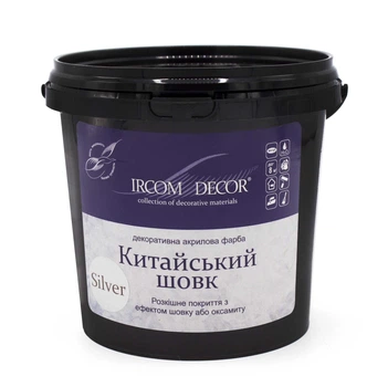 Декоративная краска для стен IRCOM Decor "Китайский шелк" серебро 2.5л