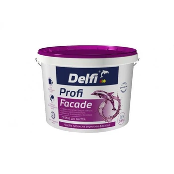 Фарба латексна акрилова фасадна Delfi Profi Facade 7 кг