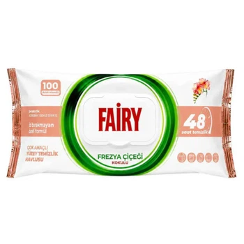 Універсальні вологі серветки для прибирання Fairy Фрезія 100шт