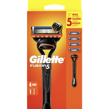 Станок для бритья мужской (бритва) Gillette Fusion5 с 4 сменными картриджами с 5 лезвиями