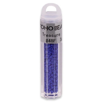Бісер японський Toho Treasure 11/0, 3 г, TT-11-48F, непрозорий матовий, синій - намистини
