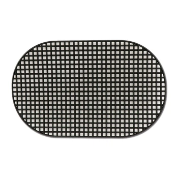 Пластикове дно овальне 20×12,5 см, чорне, канва денце для сумки, хендмейд основа для в'язання з комірками