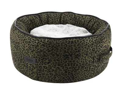 Круглий лежак для котів та маленьких собак Leo Donut Nobby Коричневий XS Ø 45 х 19 см