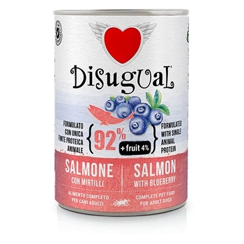 Влажный корм для собак Беззерновой Паштет из Лосося и Черники Disugual Dog MonoProtein Fruit 92% Salmon, Blueberry 400 г
