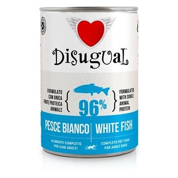 Вологий корм для собак Беззерновий Паштет з Білої Риби Disugual Dog MonoProtein 96% White Fish 400 г