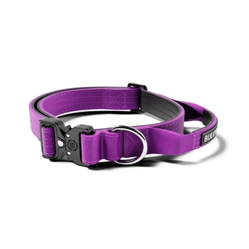 Тактичний нашийник для цуценят та міні собак BullyBillows Combat Collar Handle 2.5 cm XS-M: 25 мм, ОШ 34-46 см Фіолетовий