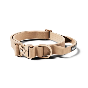 Тактичний нашийник для цуценят та міні собак з полегшеним замком BullyBillows Lighter Combat Collar Handle 2.5 cm XS-M: 25 мм, ОШ 34-46 см Бежевий