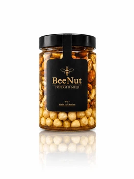 Ассорти орехов в меде BeeNut 470 г (Фундук, Кешью, Миндаль, грецкий орех)