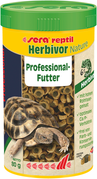 Корм для рептилий Sera Tortoise Adult Herbivore Duo Pellets 250 мл (80 г) 18104