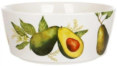 Набір салатників 6 шт по 1800 мл, зелений ботанічний малюнок Green Botanica Salad Set