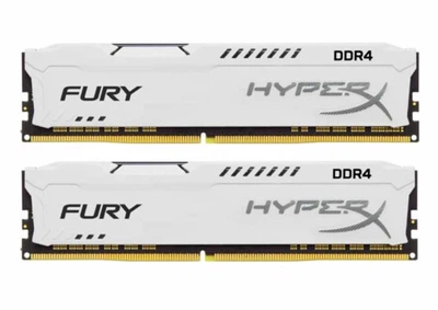Оперативна пам'ять для ПК Kingston HyperX Fury White DDR4 16GB (2x8GB) 2400MHz UDIMM PC4-2400 (HX424C15FW2K2/16)