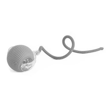 Умный мяч с хвостом веревкой Taotaopets 025527 Gray игрушка для кошек собак интерактивная дразнилка