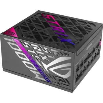 Блок живлення 1000 Вт, Asus ROG Strix Platinum, Black, модульный, 80+ Platinum, 135 мм, 3xMolex / 6xSATA / 4x6+2-pin / 1x16-pin / 2x4+4-pin / 1x20+4-pin, захист OPP/OVP/UVP/SCP/OCP/OTP, ATX 3.1, GaN Mosfet, 0dB Technology, GPU-FIRST