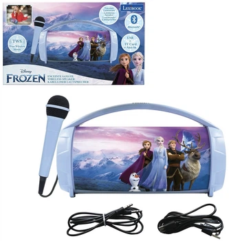 Портативна колонка Lexibook iParty Bluetooth з мікрофоном Disney Frozen (25.BTP585FZZ) (3380743105147)