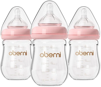 Дитячі скляні пляшечки Oberni Anti-Colic