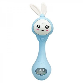 Интерактивная игрушка-погремушка "Зайчик" MGZ-1210(Blue)