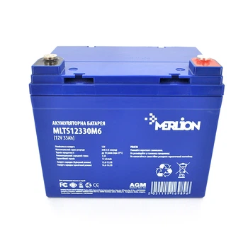 Аккумуляторная батарея MERLION FOR TESLA AGM MLTS12330M6 12 V 33 Ah Blue