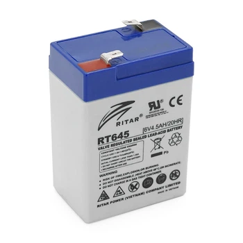 Аккумуляторная батарея AGM RITAR RT645 Gray Case 6V 4.5Ah