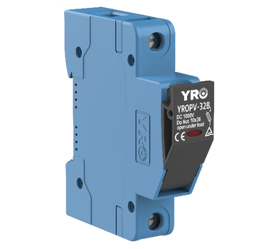 Корпус под плавкий предохранитель YROPV-32B DC FUSE 32A 1000V, на DIN-рейку, под предохранитель 10*38mm, синий