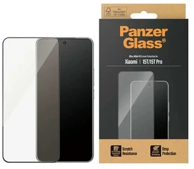 Szkło hartowane PanzerGlass Screen Protector Ultra-Wide Fit na smartfon Xiaomi 15T / 15T Pro Black (PG53614)