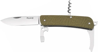 Мультитул Ruike Criterion L21 EDC туристичний нержавіюча сталь G10 Slip-joint Зелений