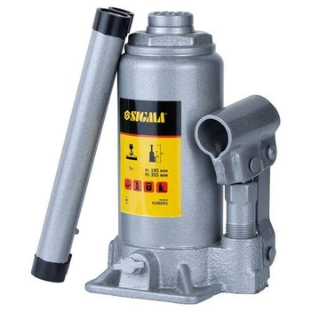 Домкрат гідравлічний Sigma пляшковий 5т 185-355мм (6106051)
