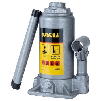 Домкрат гідравлічний Sigma пляшковий 10т 200-385мм (6106101)