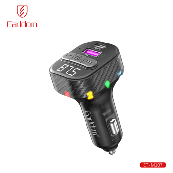 Fm модулятор для авто 3.0A с зарядкой USB черный Earldom ET-M107