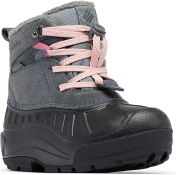 Дитячі зимові черевики для хлопчика Columbia Powderbug Alpine Waterproof 30 сірий з рожевим (212888)