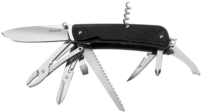 Мультитул Ruike Trekker LD51 Black з пилкою, плоскогубцями та кліпсою для EDC і туризму