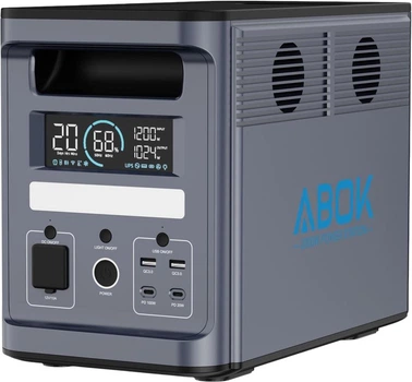 Портативна зapяднa cтaнція ABOK 2000W / 1536Wh