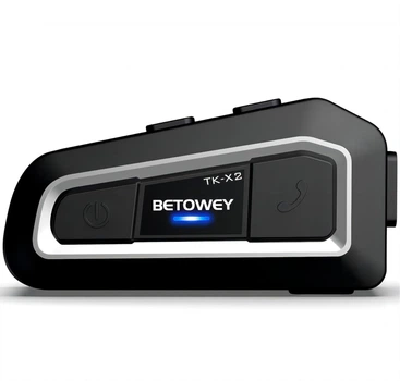 Мотоциклетная Bluetooth-гарнитура BETOWEY TK-X2 для шлема с FM-радио