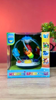 Музичне брязкальце 39924 (24) "WToys", озвучування українською мовою, казки, пісні, загадки, цифри, підсвічування, рухливі елементи, намистини, в коробці
